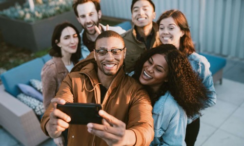 a group of people posing for a picture